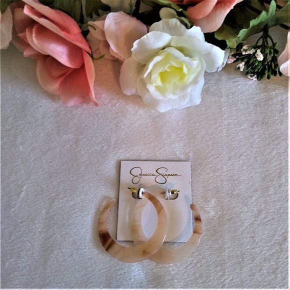 Jessica Simpson Hoop Earrings - New - Picture 1 of 4